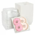 thumbnail image 2 of 10/20/30pcs Cake Donut Boxes Kraft Paper Dessert Cookie Bakery Food Packaging Box with Clear Lid Wedding Birthday Party Supplies, 2 of 8