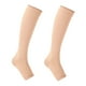 thumbnail image 1 of Calcetines de compresión que favorecen la circulación sin dedos, par de calcetines de soporte hasta la rodilla abiertos color de piel, 1 of 9