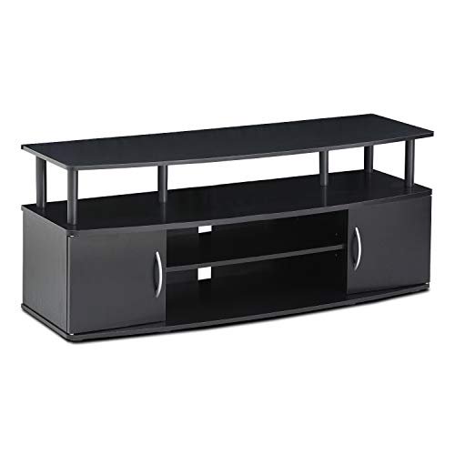 Furinno Jaya Large Entertainment Center Hold up to 50-in TV, 15113BKW
