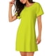 thumbnail image 2 of Fotbe Yellow Bata de Dormir para Mujer con Estampado, Camisón de Algodón de Manga Corta, Ropa de Dormir Casual, 2 of 6