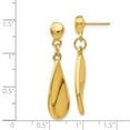 thumbnail image 3 of Primal Gold 14 Karat Yellow Gold Tear Drop Dangle Post Earrings, 3 of 3
