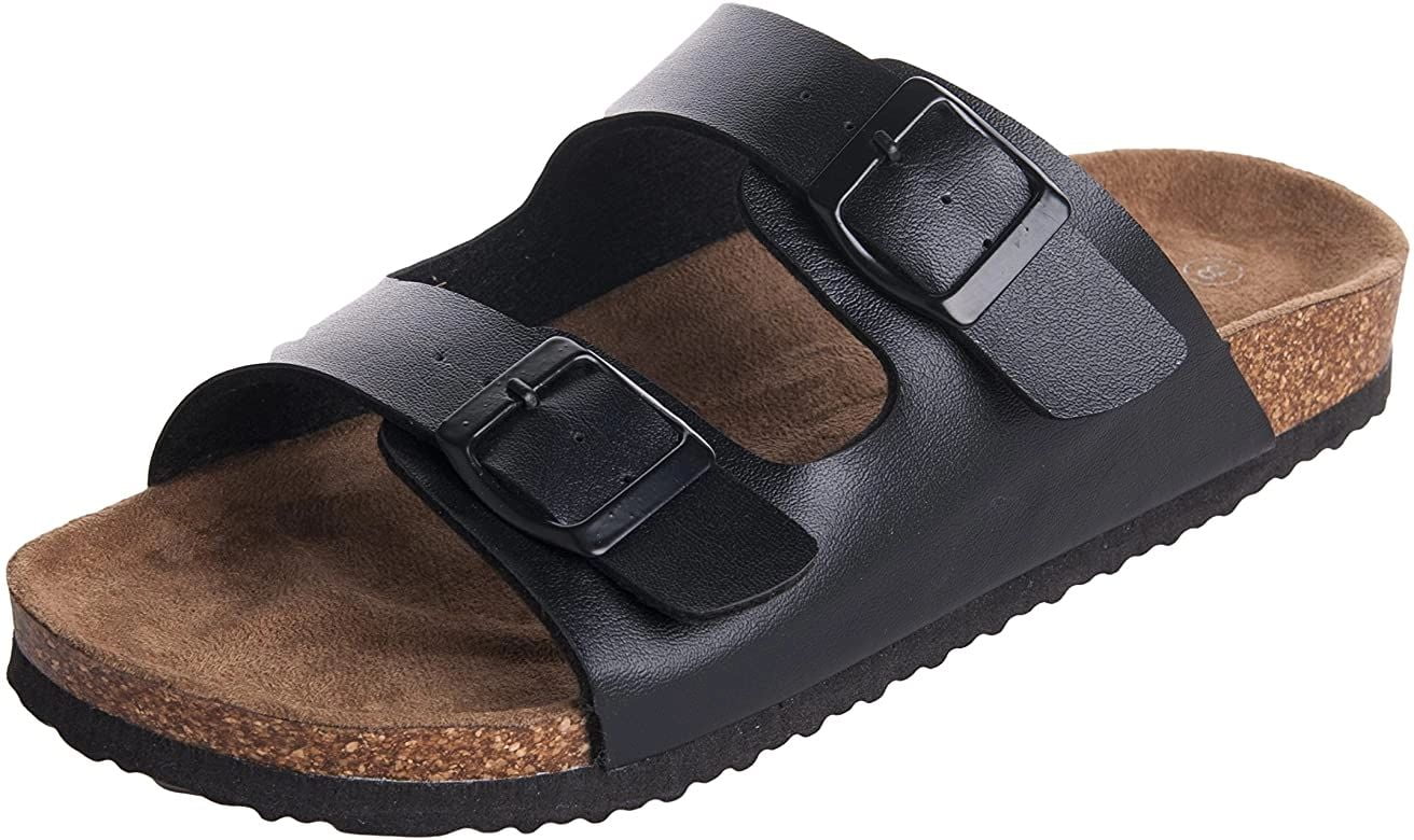 mens leather sandals with heel strap