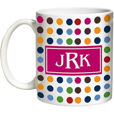 Personalized 15-Ounce Polka Dot Mug, Pink