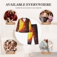 thumbnail image 7 of Sigee Tennis Ball On Fire And Water for Women’s Pajama Sets Long-Sleeved Pjs Sets for Women 2 piece Sleepwear-XX-Large, 7 of 7