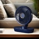 thumbnail image 4 of Ventilador de sobremesa USB con pantalla LED - ajustable de 5 velocidades, cabeza giratoria a 90°, ventilador portátil de oficina y dormitorio, blanco o morado, 4 of 8