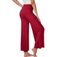 thumbnail image 2 of DYTTDG Women's Wide Leg Pants | Loose Casual Yoga Pants with Ice Silk Fabric, High Waist Elastic Waistband for Summer, Loungewear & Light Exercise, 2 of 4