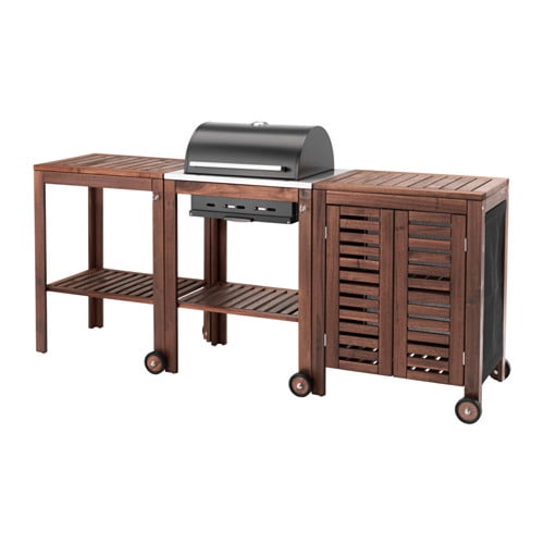 grill with cart & cabinet, brown stained 14204.111111.382 - Walmart.com