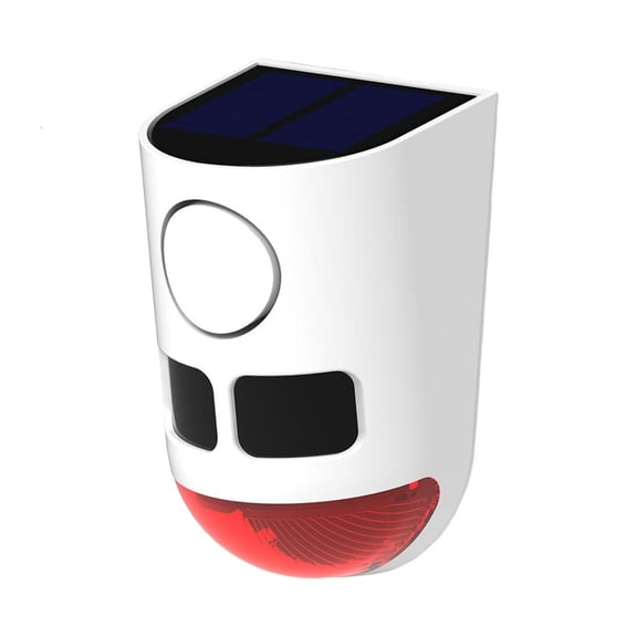 Programmable Voice Alerts Outdoor Security Device Solar Operated Device for Motion Sensors 129dB Alarm Flash Light