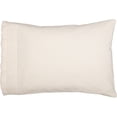 thumbnail image 6 of VHC Brands Burlap Natural Solid Color Cotton Farmhouse Bedding Standard Pillow Case Set of 2, Antique White, 6 of 7
