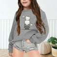 thumbnail image 2 of FhsagQ Girls Sweatshirt Size 6T Kid Girls Autumn and Winter Letter Printed Round Neck Long Sleeved Sweatshirt Girls Hoodies Size 14-16 Girls Sweatshirts Size 7-8 Checkered Grey 7-8 Years, 2 of 6