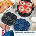 Silicone Air Fryer Donut Pan for Baking, 4Cavity Donut Pans Nonstick