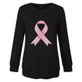 thumbnail image 4 of Craaazy Womens T Shirts Breast Cancer Shirt Casual Loose Crewneck Long Sleeve Pullover Pink Ribbon Awareness Comfy Tops Gifts, 4 of 4