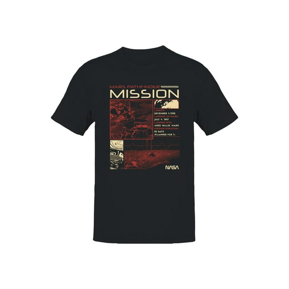Officially Licensed NASA Mars Pathfinder Mission Graphic Men's T-shirt