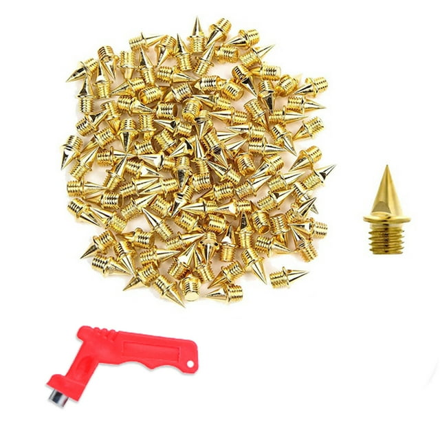 MYG 120 Pieces 1/4 inch Track Spikes Steel Spikes for Shoe Spikes Replacements