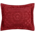 thumbnail image 4 of Better Trends 3 Piece Full/Double Bedspread Set 100% Cotton Chenille Tufted Medallion Pattern Soft & Luxurious Feel, Perfect for Gifting and All Seasons, Machine Washable (Burgundy) Rio Collection, 4 of 6