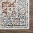 thumbnail image 3 of Hauteloom Akram Boho Oriental Medallion Area Rug -Traditional Floral Carpet for Living Room, Bedroom, Dining Room - Machine Washable - Gray, Orange, Rust - 5'3" x 7' (5x7 Area Rug), 3 of 16
