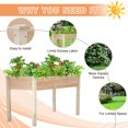 thumbnail image 4 of CL.HPAHKL Raised Garden Bed with Legs， Wooden Planter Raised Beds 49x24x30in, Elevated Wood Planter Box Stand for Backyard, Patio, Balcony, 4 of 7