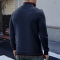 thumbnail image 5 of Pullover Sweaters for Men Quarter-Zip Long Sleeve Solid Casual Knit, 5 of 8