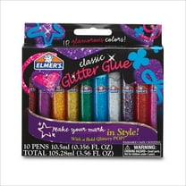Elmer's 3D Washable Glitter Glue Pens, Classic Rainbow Color, 10 Count