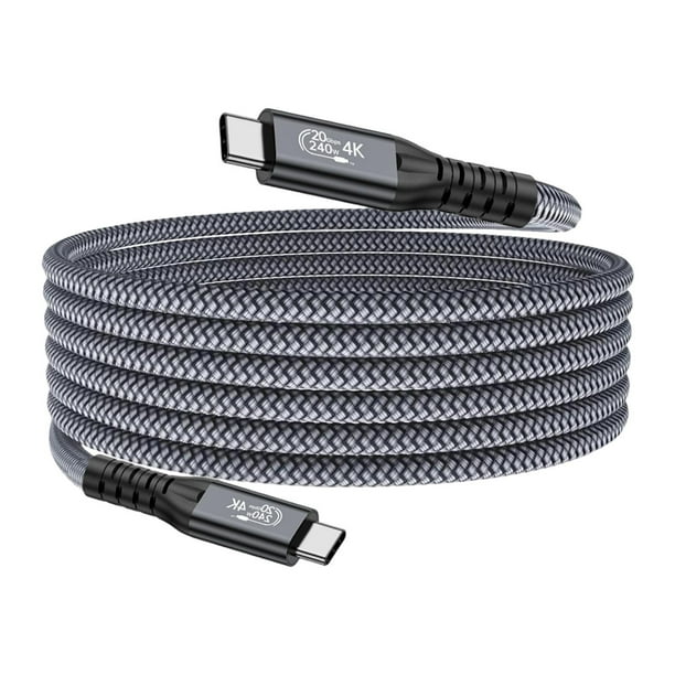 Cable de extensión USB 3.2 Cable de extensión de pantalla Fácil de usar para portátiles USB C USB 100 cm x 05 cm x 06 cm