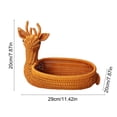 thumbnail image 3 of GOFLIC Faux Rattan Fruit Basket, Animal Shaped Storage Basket with Handle for Home Restaurant Shop, Christmas Party Gift Cute Rural Decor, 3 of 6