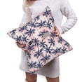 thumbnail image 6 of Bingfone Tropics Palm Trees Linen Throw Pillow Covers Cushion Case Pocket Button Vintage Farmhouse Pillowcase-16"x16", 6 of 9