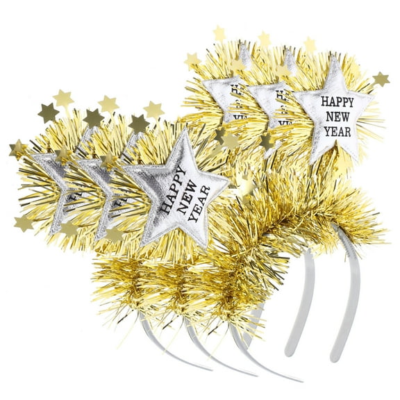 ELAYARD Set of 3 Golden Hair Hoop Headbands for New Year's Eve Celebration
