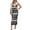 Black, variant on Women Summer Midi Bodycon Sweater Dress Sexy V Neck Tie Shoulder Striped Knit Side Slit Sleeveless Tank Dress