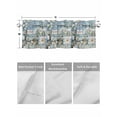thumbnail image 4 of Valances for Windows Daisy Rod Pocket Cafe Window Treatments Valance Curtains for Kitchen Bathroom Laundry Basement Windows 54"x18", 4 of 9