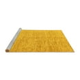 thumbnail image 2 of Ahgly Company Machine Washable Indoor Square Abstract Yellow Modern Area Rugs, 4' Square, 2 of 4
