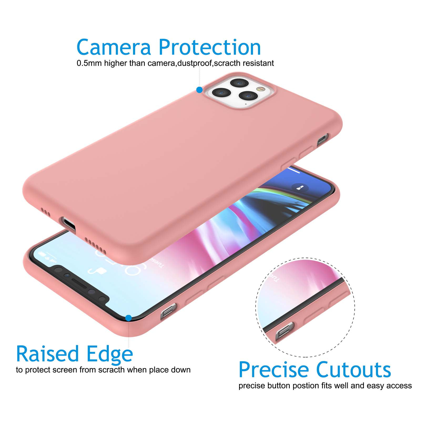 Cell Phone Cases for 6.7 inch iPhone 13 Pro Max, Njjex Liquid Silicone Gel Rubber Shockproof Case Ultra Thin Slim Matte Surface Cover for Apple iPhone