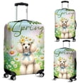 thumbnail image 2 of Poodle Hello Spring Time Flower Floral Nature Travel Luggage Cover Poodles Dog Lover Gifts Idea Suitcase Dust Protective Decor - 02031, 2 of 5