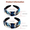 2 Pcs Soft Wide Headbands Printed Accessories for Women and Girls