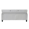 thumbnail image 3 of Xumo Sofa- Light Gray Fabric- 79 Inch- Black Tapered Wood Legs, 3 of 6