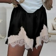 thumbnail image 3 of Women Silk Lace Shorts Low Rise Shorts Lounge Half Slip Pj Bottoms French Knickers, 3 of 9