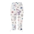 thumbnail image 4 of Mrat Yoga Capris Printed High Waisted Printed Cropped Pants Straight Capris Sports Running Pants Trousers for Women with Pockets Sweatpants Cropped Pants Casual Summer Beige_CC S, 4 of 5
