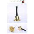 thumbnail image 3 of Nvzi Campana de mano - Campana de llamada de mano con mango de madera maciza de latón, campana de mano muy fuerte, campana de mano grande de 2,56 pulgadas, cservicios y juegos, doradas, 3 of 3