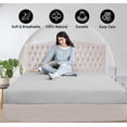 thumbnail image 4 of Fitted Sheet 800 Thread Count 100% Egyptian Cotton 1-Piece California King Size (72" x 84") Inch 22-Inch Deep Pocket, All-Around Elastic Silver gray Stripe, 4 of 6