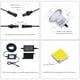 thumbnail image 2 of Paquete de 10 focos LED empotrables para exteriores, para patio, escaleras, piscina y techo, 0,6 W, impermeables, RGB, IP67, 12 V CC, RSWLED (blanco frío), 2 of 4