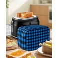 thumbnail image 4 of Black Blue Plaid Toaster Cover 4 Slice, Large Kitchen Appliance Covers, Country Buffalo Checked Gingham Toaster Oven Cover with Loop, Bread Machine Cover Polyester Dust Cover Protection, 4 of 4