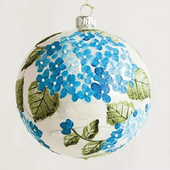 Hydrangea Flower Ball Polish Glass Christmas Tree Ornament Made in Poland