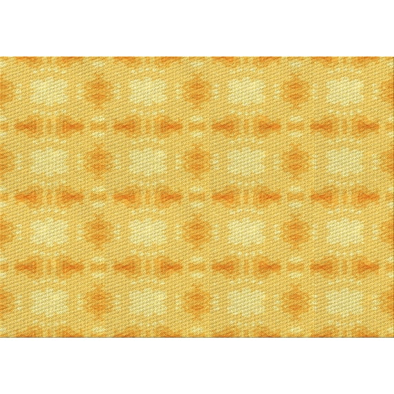 Ahgly Company Indoor Rectangle Patterned Bold Yellow Area Rugs, 7' x 10'