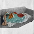 thumbnail image 5 of I Love You Soft Flannel Fleece Throw Blanket, Romantic Calligraphy with Heart and a Fox, Cozy Plush for Indoor and Outdoor Use, 50" x 60", White Multicolor, by Ambesonne, 5 of 5