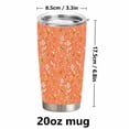 thumbnail image 7 of 20oz Retro Orange Butterfly Floral Pattern Stainless Steel Tumbler， Tumbler with Lid Double Wall Vacuum Insulated Travel Mug， Coffee Cups With Lids， Perfect Gifts For Birthday Holiday, 7 of 7