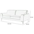 thumbnail image 4 of Leather Upholstered Sofa with Track Arms and Metal Legs Black, 4 of 4