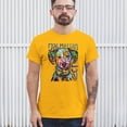 thumbnail image 3 of Tee Hunt Dean Russo Dalmatian Luv Colorful Dog T-Shirt Neon Puppy Men's Tee, Yellow, 4X-Large, 3 of 5