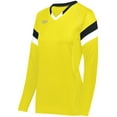 thumbnail image 2 of High Five M Ladies TruHit Tri-Color Long Sleeve Jersey Electric Yellow/Black/White 342242, 2 of 2
