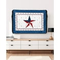 thumbnail image 5 of 4th of July Outdoor TV Cover 70 to 75 Inch Weatherproof, Independence Day Blue Board Star 600D Oxford TV Covers with Waterproof Zipper, Outside Flat TV Screen Protector Size 68"W x 42"H x 4.5"D, 5 of 7