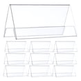 thumbnail image 1 of 10 soportes de acrílico transparente para placa de identificación de pared, para oficina, hogar, tienda, restaurante, 90 x 60 mm., 1 of 7