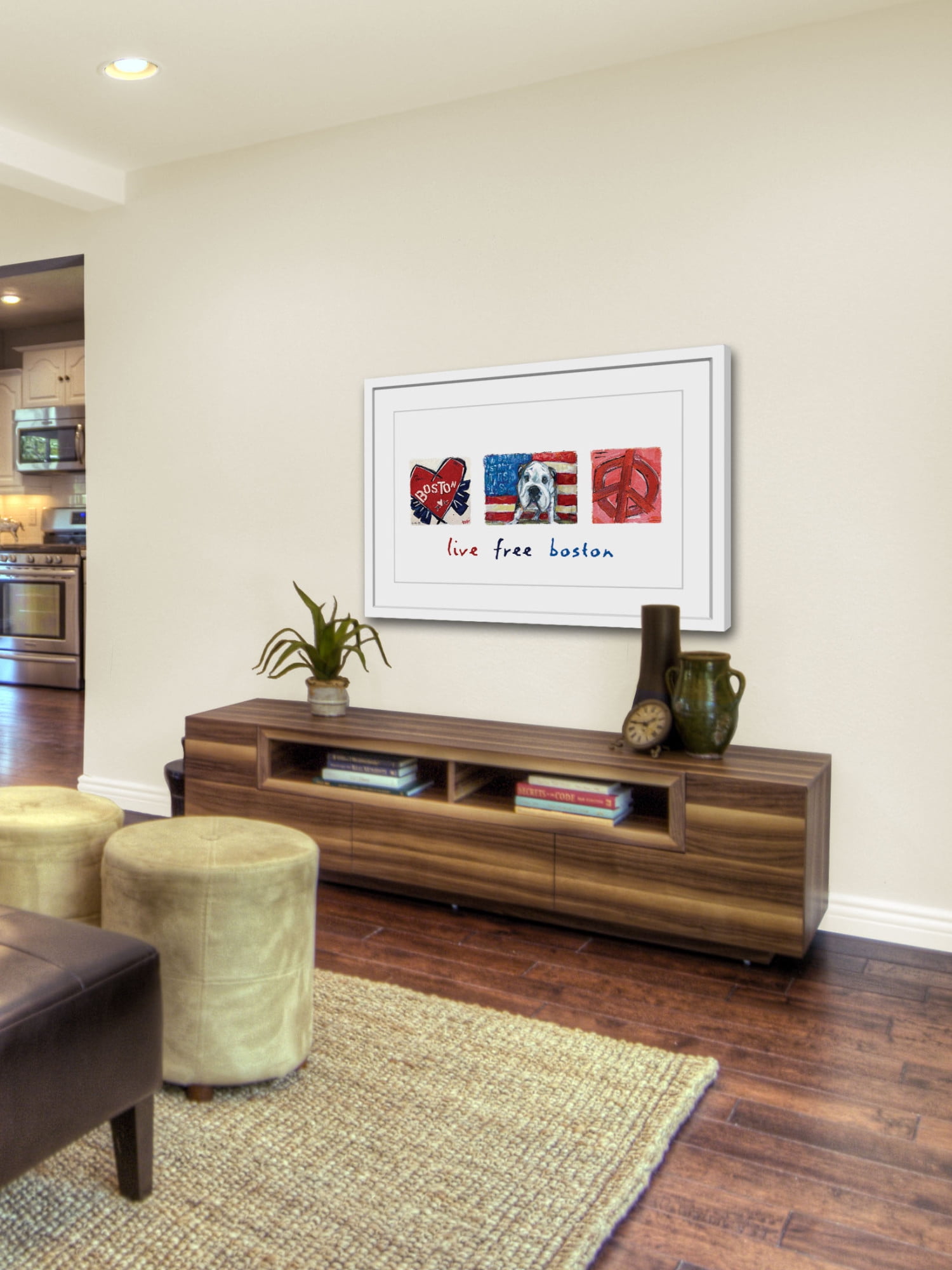 Marmont Hill "Live Free Boston" by Tori Campisi Painting Print in Frame